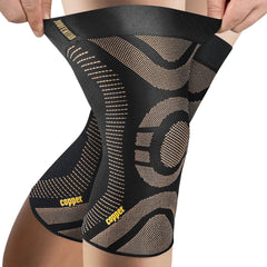 Compression Knee Brace for Women & Men - 2 Pack Copper Knee Brace for Women Running Knee PainKnee Sleeves for Men Sports Workout Knee Braces for Arthritis Pain Relief & Meniscus Tear Acl(X-Large)